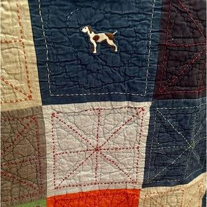 Pottery Barn Kids Dog Patchwork corduroy quilt. Queen size